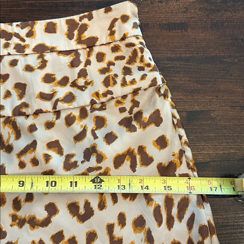 Free People Normani Bias Leopard Print Midi 0 polyester high waist zipper Skirt - Picture 13 of 16